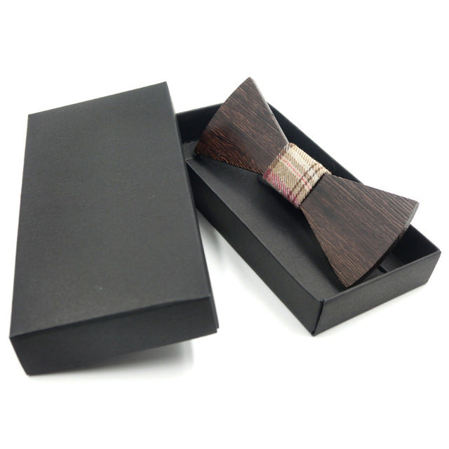 New Arrival Classic wooden mens Bow tie