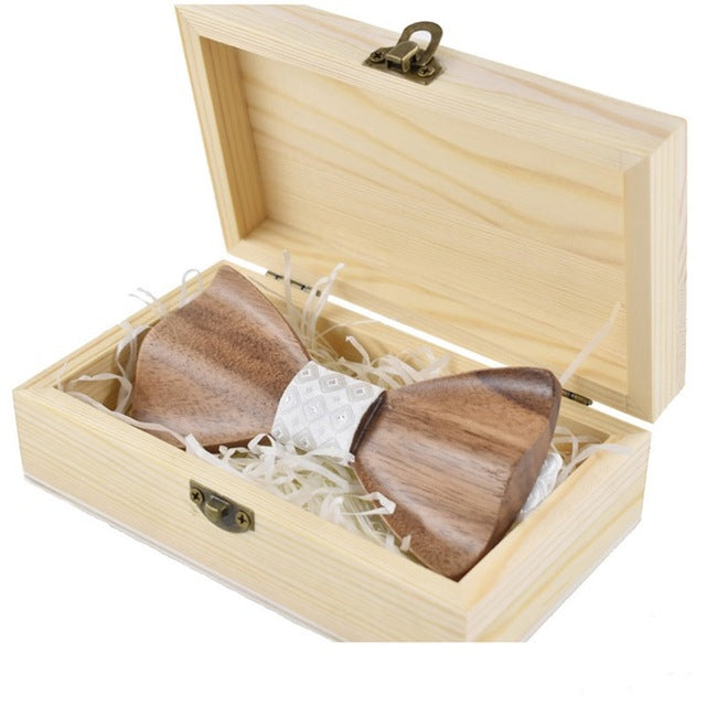 Classic Solid Wood Bow Ties for Men